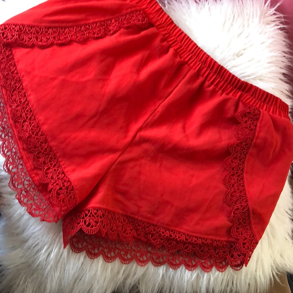 Red Hippie Love Shorts